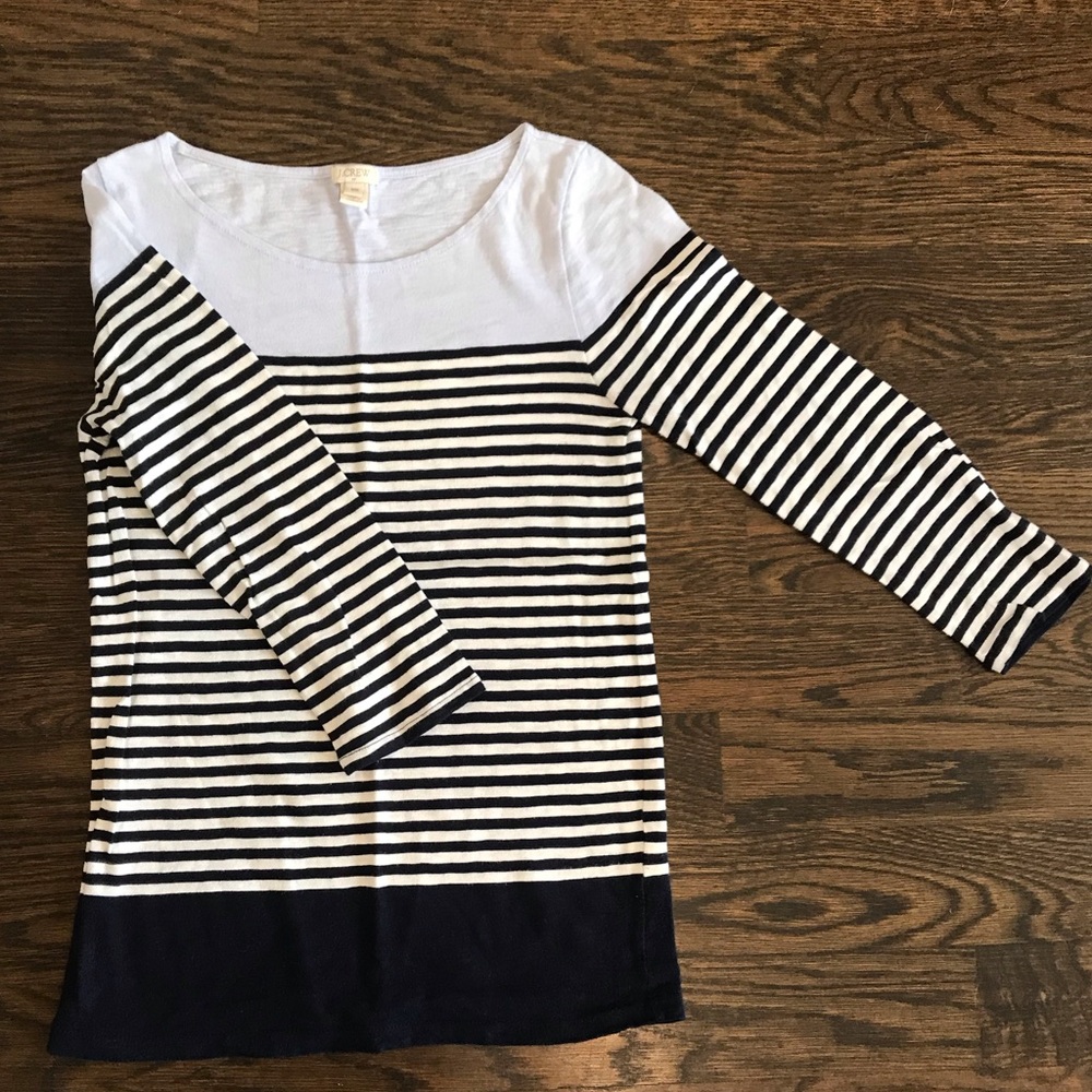 JCrew three quarter length shirt.